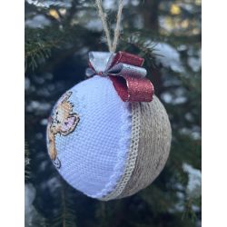 Christmas Tree Ornament Little Mouse with books