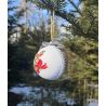 Christmas Ornament with Cross-Stitch Deer Motif