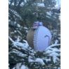 Hand-Embroidered Christmas  Ornament – Mouse and Baby Mouse
