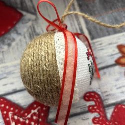 copy of Christmas Ornament Little bullfinch on a branch