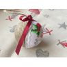 Weihnachtskugel mit gesticktem Weihnachtsmann