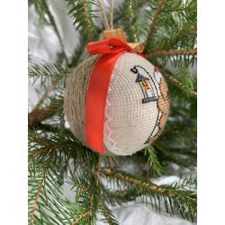 Christmas Tree Ornament  Teddy bear with a lantern