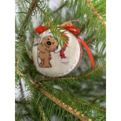 Christmas Tree Ornament  Teddy bear with a lantern