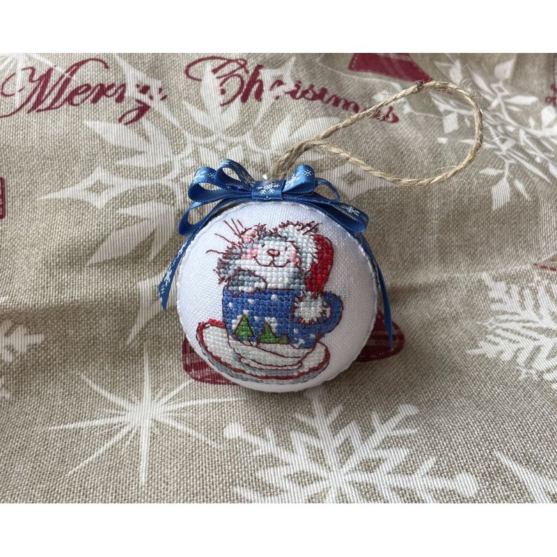 Christmas Tree Ornament Kitty in a Mug.