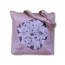 Flowers Tote Bag, burgundy