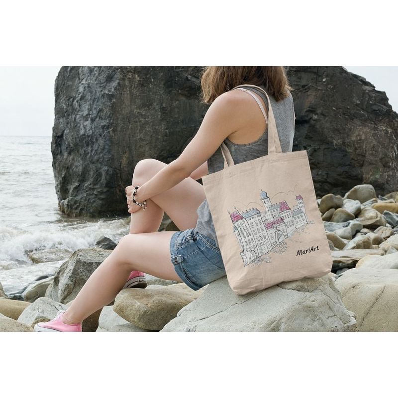 Tote bag Fairytale town