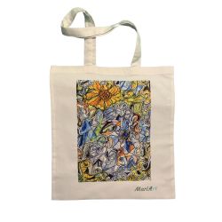 Flora Tote Bag, White