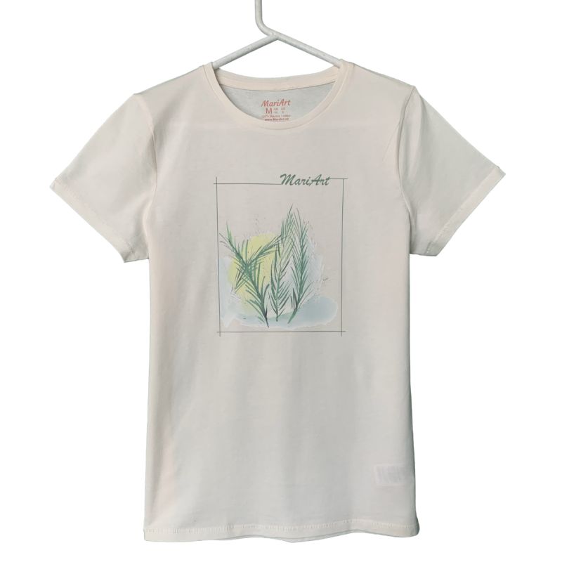 Damen T-Shirt Palmenblätter