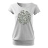 Damen T-Shirt mit einem floralen Schwarz-Weiß-Ornament